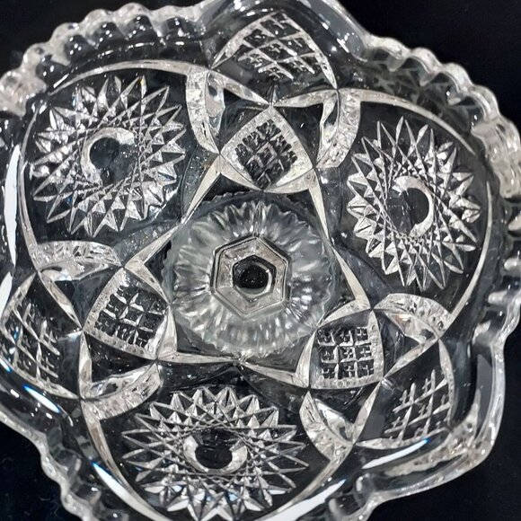 Early American Pressed Pattern Glass (EAPG)Pedestal/Compote Bowl 5" Tall Vintage - Picture 12 of 12